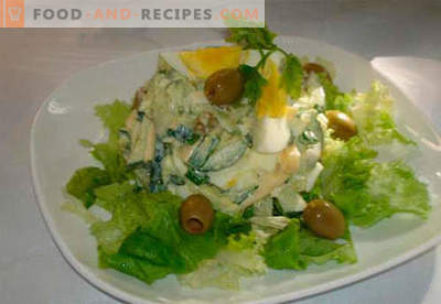 Salade met komkommer en ei - de vijf beste recepten. Hoe goed en lekker een salade met komkommer en ei te koken.