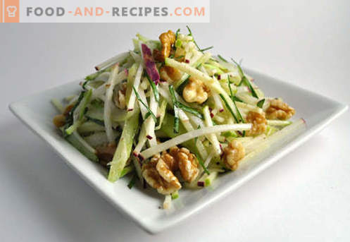 Walnut Salad - bewezen recepten. Hoe goed en smakelijk een salade bereiden met walnoten.