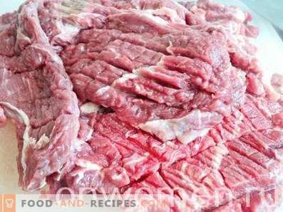 Vlees in het Frans in de vleesoven