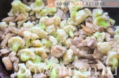 Frittata met bloemkool en champignons