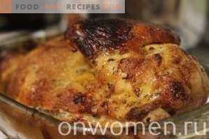 Kip gebakken in de oven met knoflook