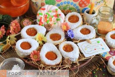 Easter Egg-cottage cheese-koekjes met abrikozenjam