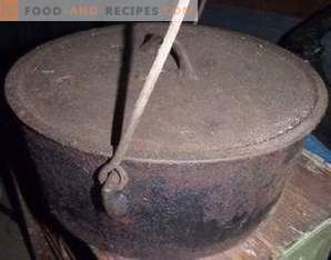 How to clean a cauldron from carbon