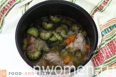 Squash met kip in een slow cooker