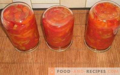 Peper in tomatensaus voor de winter