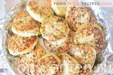 Chicken chops with zucchini and greens