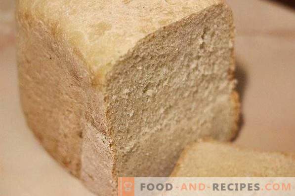 Wit brood in broodbakmachine