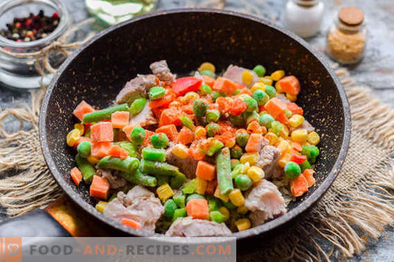 Pilaf rapide avec viande et légumes