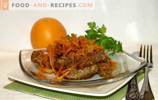 Runderlever met wortelen: gefrituurd, gestoofd, in een salade. De beste recepten voor het bereiden van runderlever met wortels