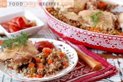 Tatar, kana - parimad retseptid. Kuidas korralikult ja maitsvalt küpsetada kana koos tatariga ahjus ja aeglases pliidis.