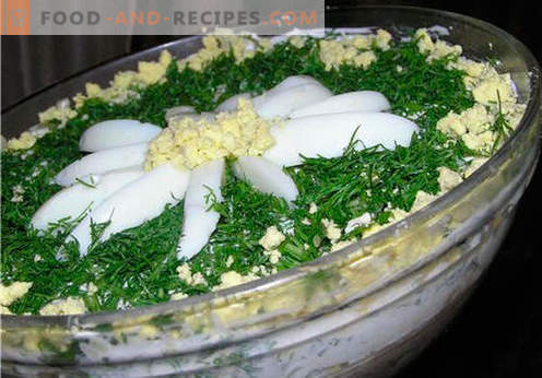 Kamille Salade - een selectie van de beste recepten. Hoe goed en smakelijk om de salade 