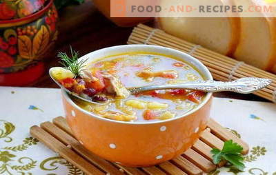 Lean Bean Soup is een eenvoudig, smakelijk en zeer divers gerecht. Geheimen en methoden voor het bereiden van magere bonen soep