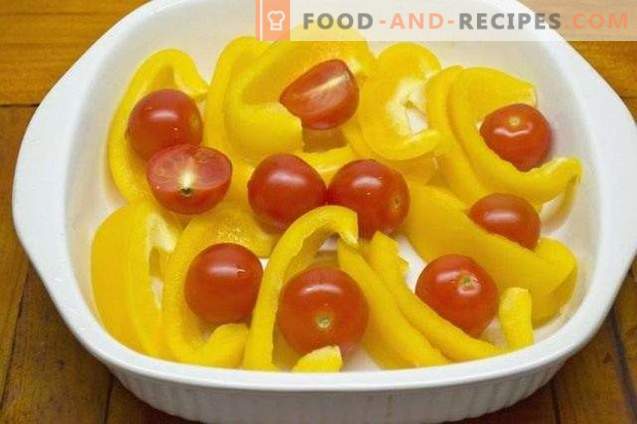Yellow Pepper Confi met Cherry Tomatoes